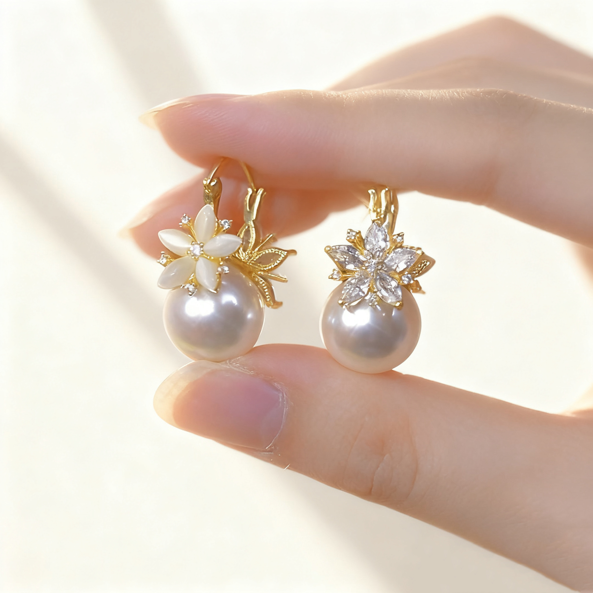 Floral Pearl Earrings