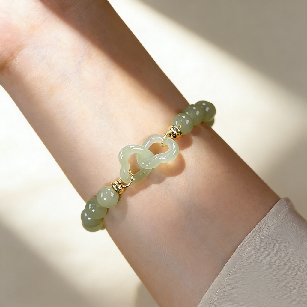 Connected Hearts Jade Bracelet