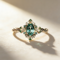 Natural Crystal Crown Ring