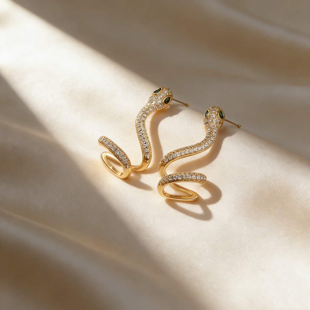 Classic Snake Stud Earrings
