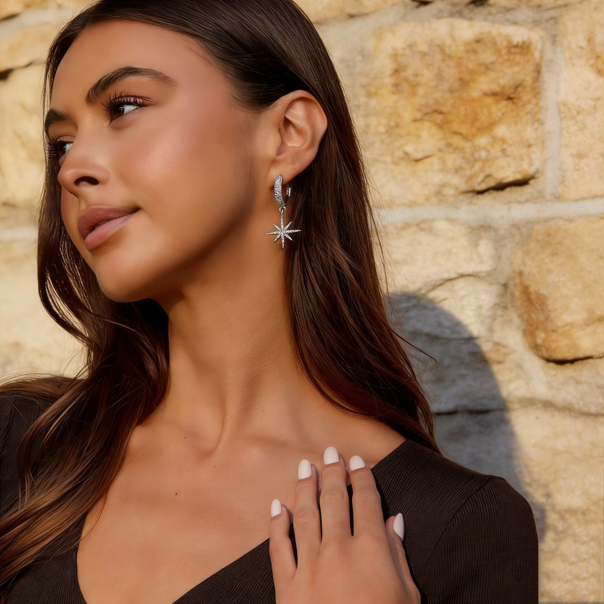 Elegant Star Drop Earrings