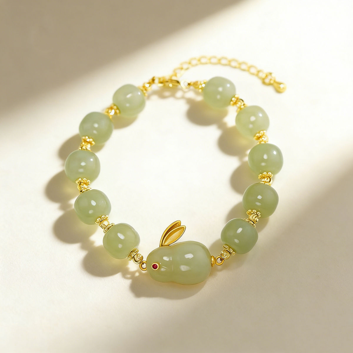 Natural Jade Rabbit Bracelet