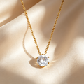 Classic Solitaire Moissanite Necklace