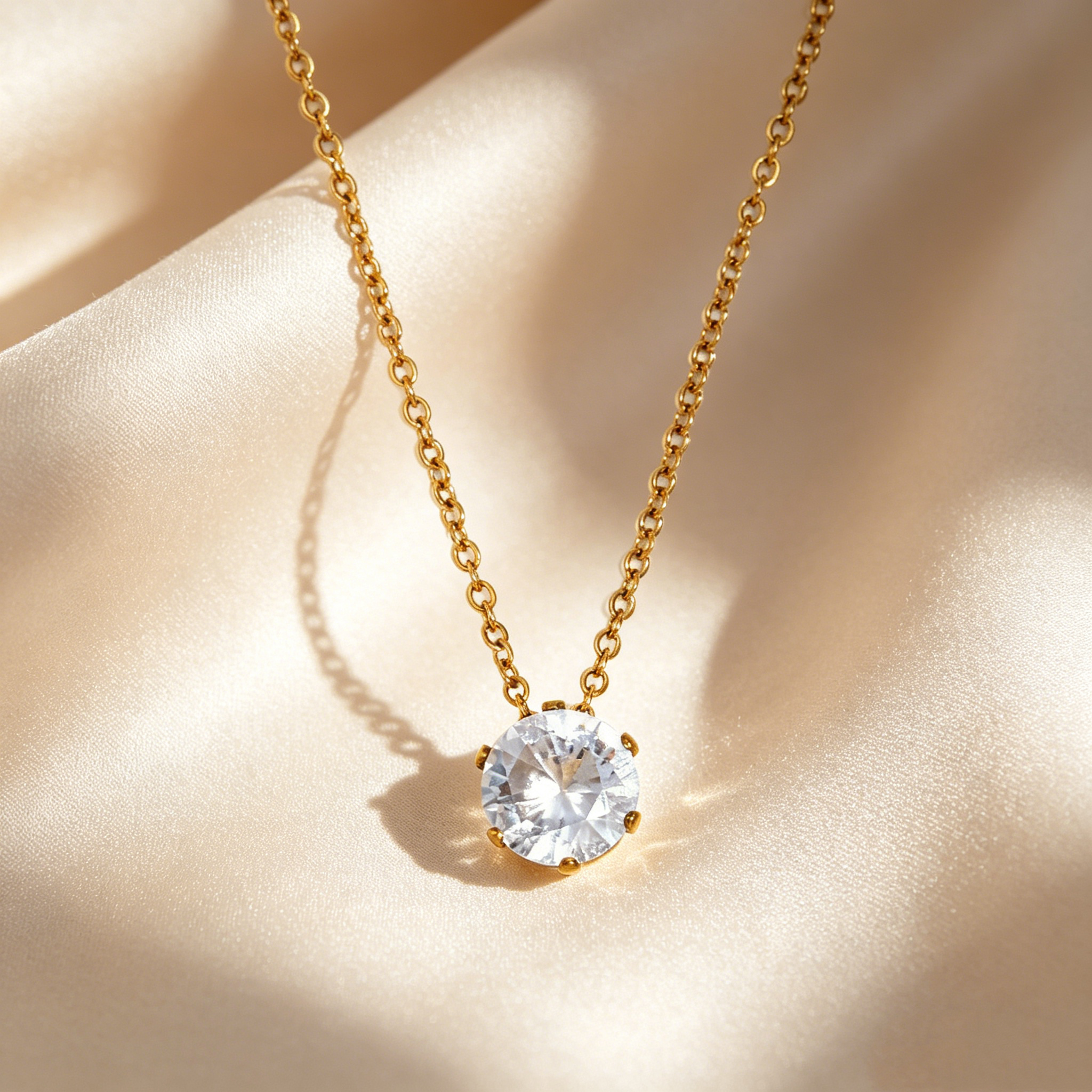 Classic Solitaire Moissanite Necklace