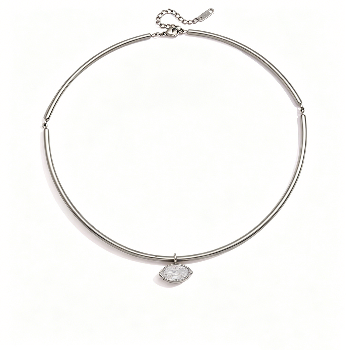 Full Moon Star Diamond Teardrop Necklace