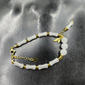 White Jade Bamboo Natural Emerald Jade Stone Bracelet
