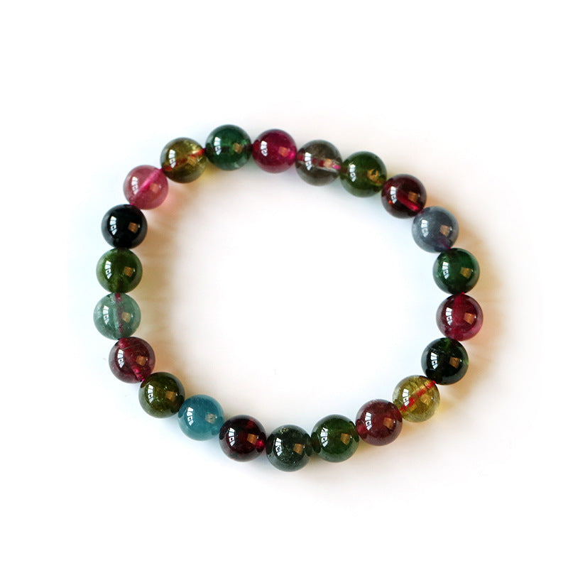 Single-loop Candy Color Natural Agate Bracelet