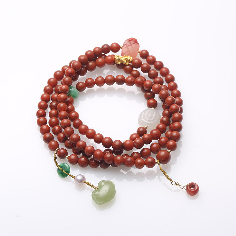 Lucky Lock Multi-circle Natural Agate Bracelet