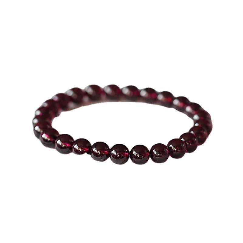 Single Loop Natural Garnet Bracelet