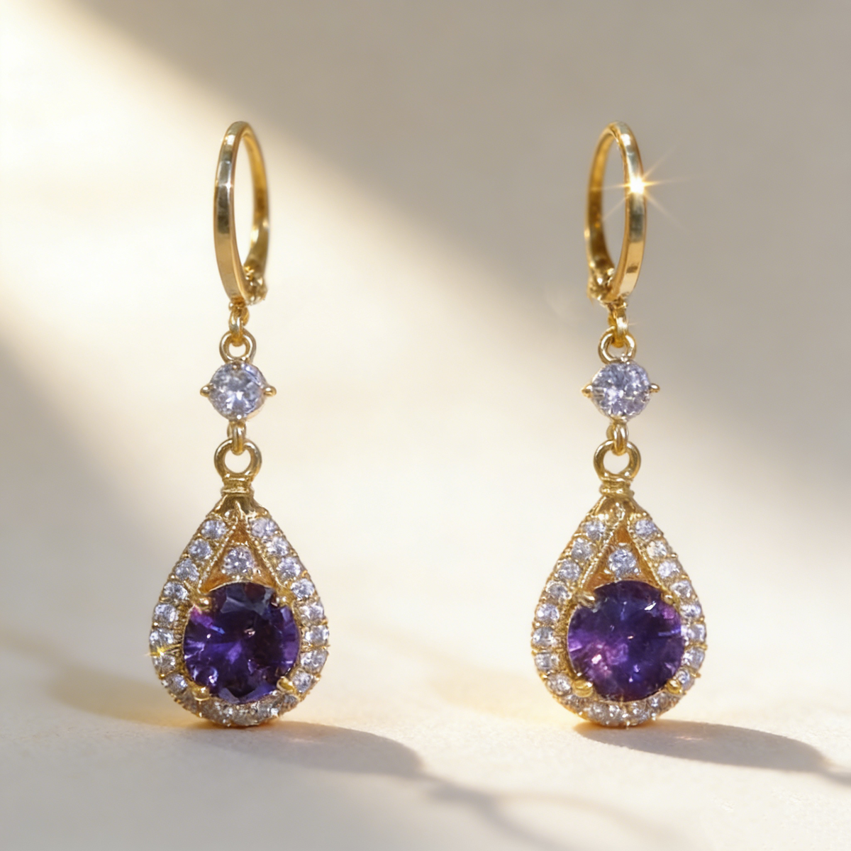 Eternal Amethyst Drop Earrings