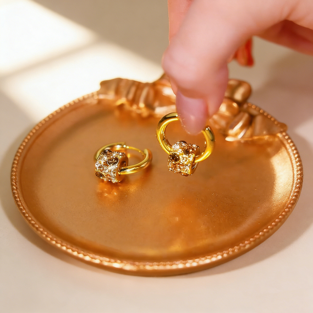 Rotatable & Interchangeable Gemstone Earrings