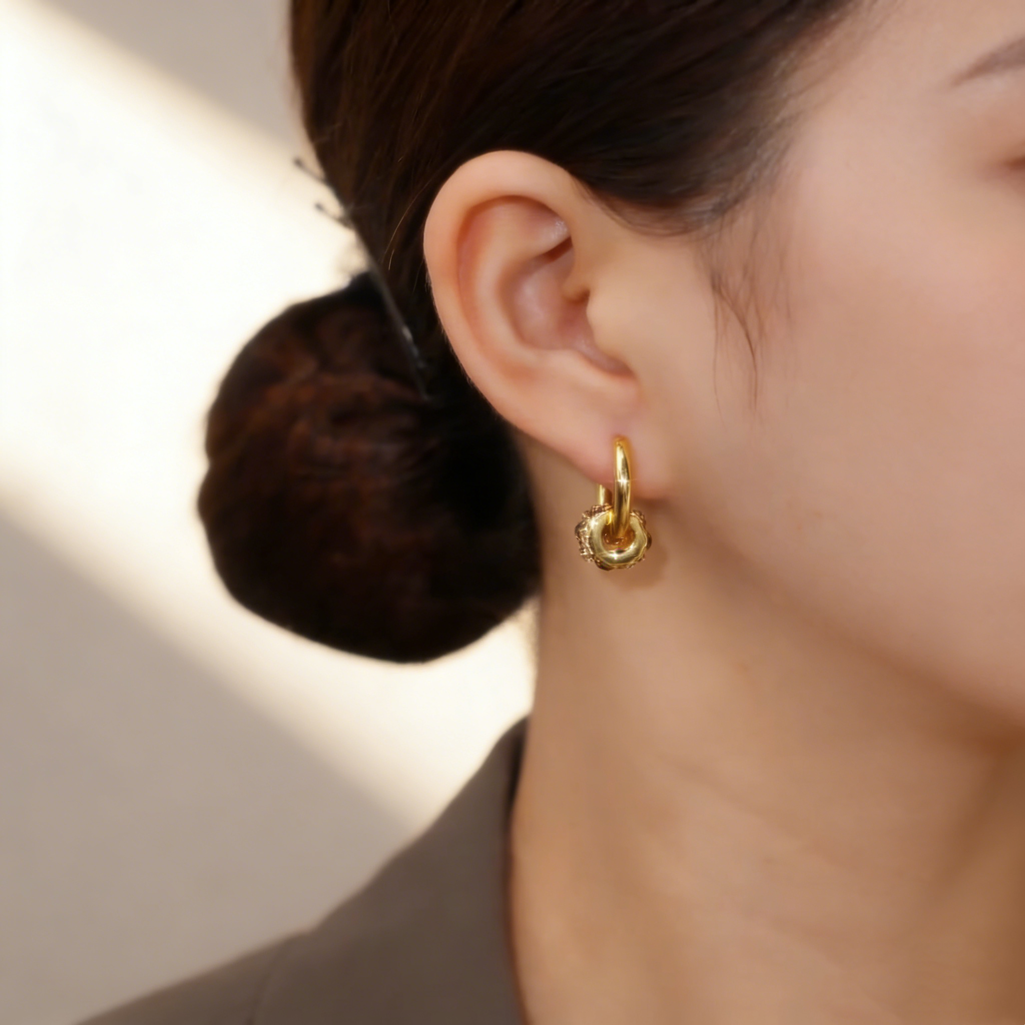 Rotatable & Interchangeable Gemstone Earrings