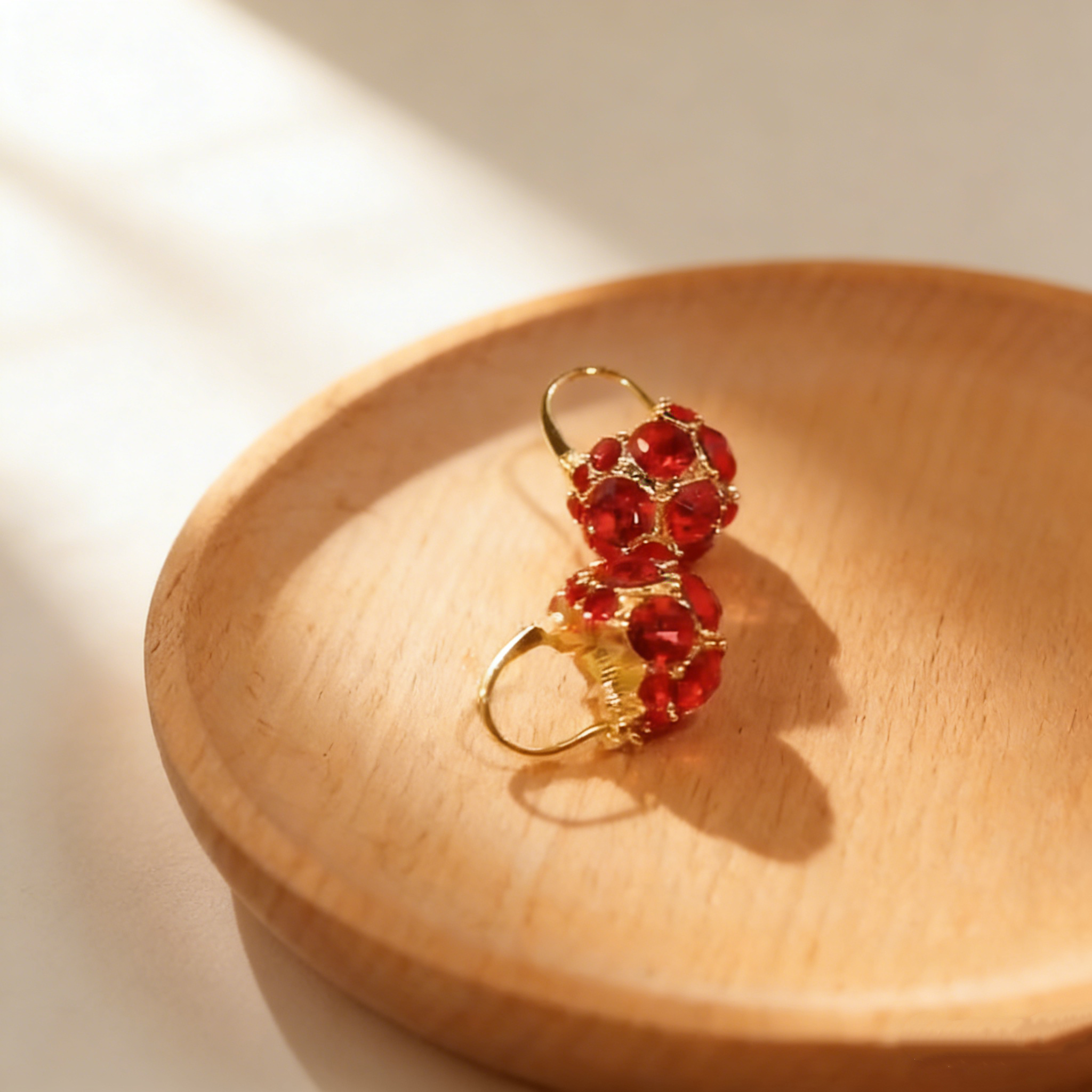 Ruby Basket Earrings