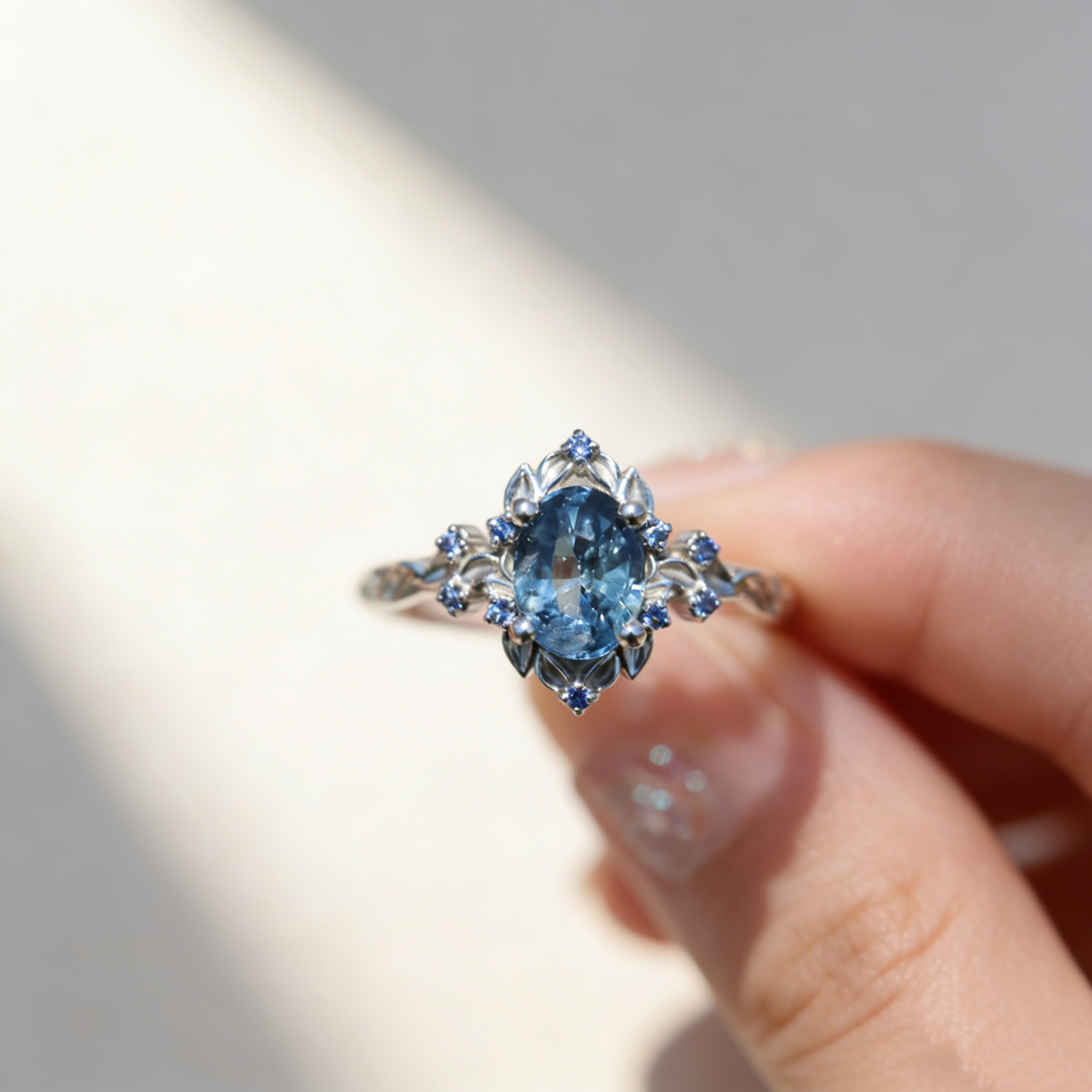 Natural Crystal Crown Ring