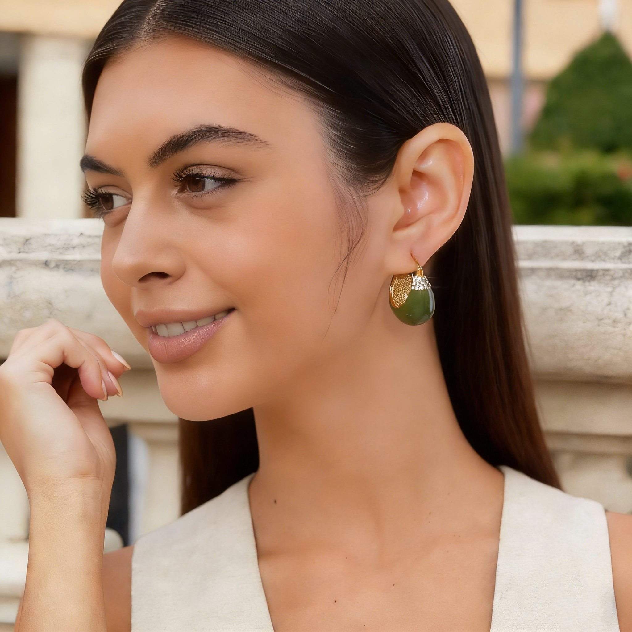 Natural Jadeite Earrings