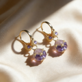Elegant Amethyst Pendant Earrings