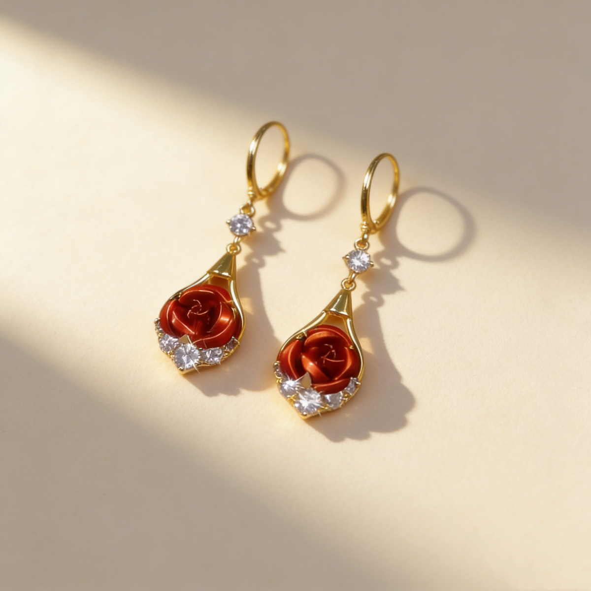 Elegant Velvet Flower Earrings