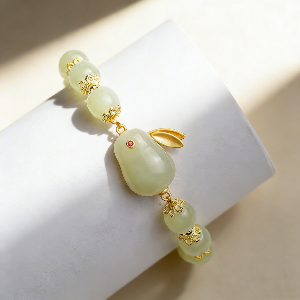 Natural Jade Rabbit Bracelet
