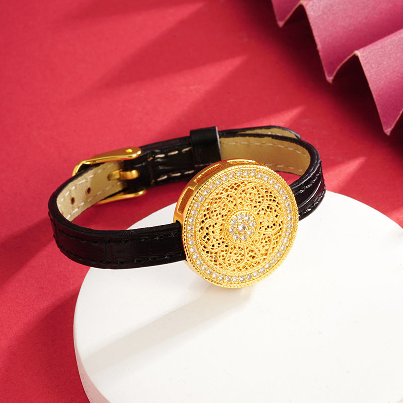 Flower Disc Watch Bracelet