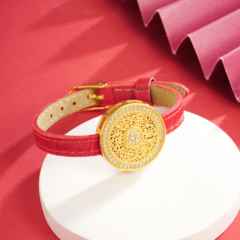 Flower Disc Watch Bracelet