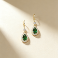 Waterdrop Green Gemstone Earrings