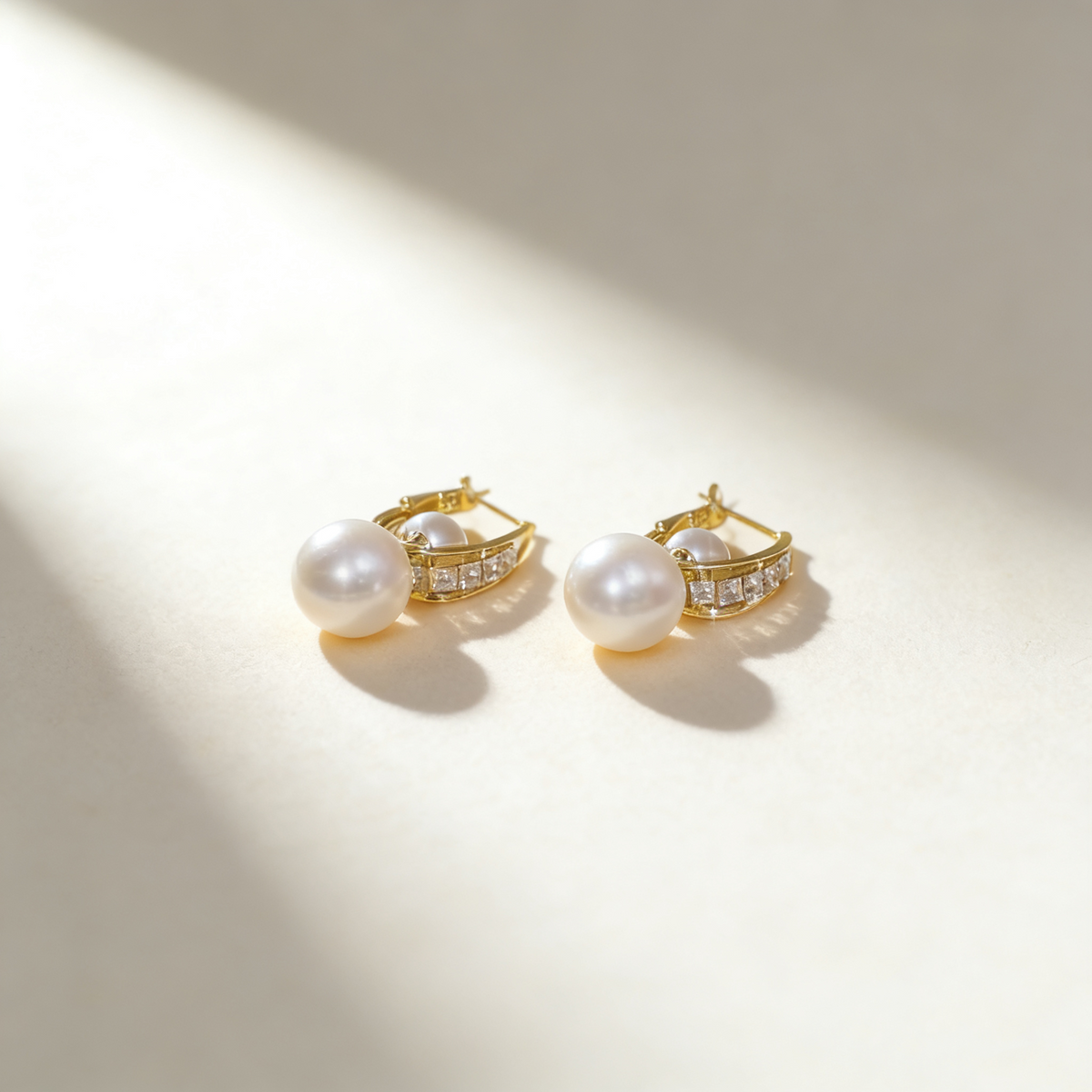 Double Pearl Earrings
