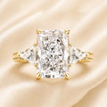 Radiant-Cut Three-Stone Vintage Ring