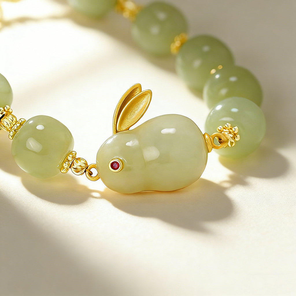 Natural Jade Rabbit Bracelet
