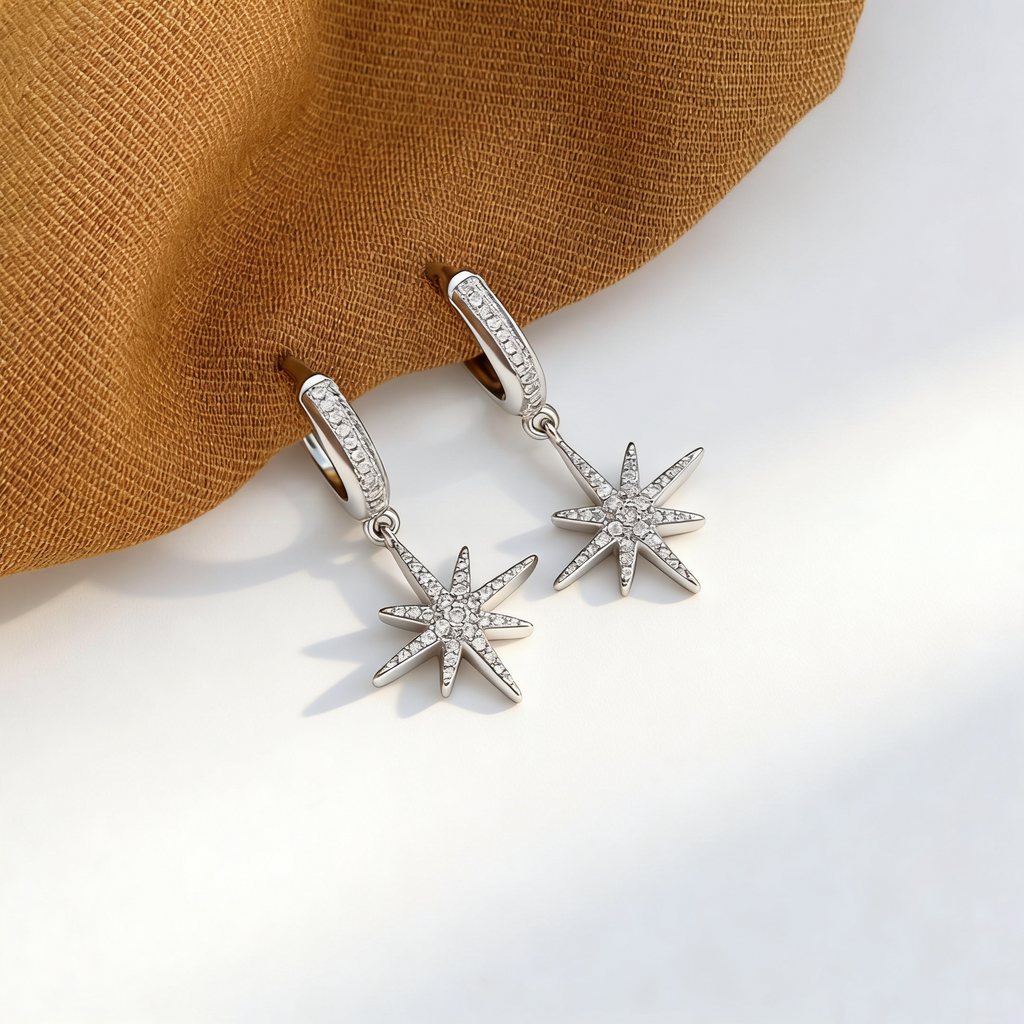 Elegant Star Drop Earrings