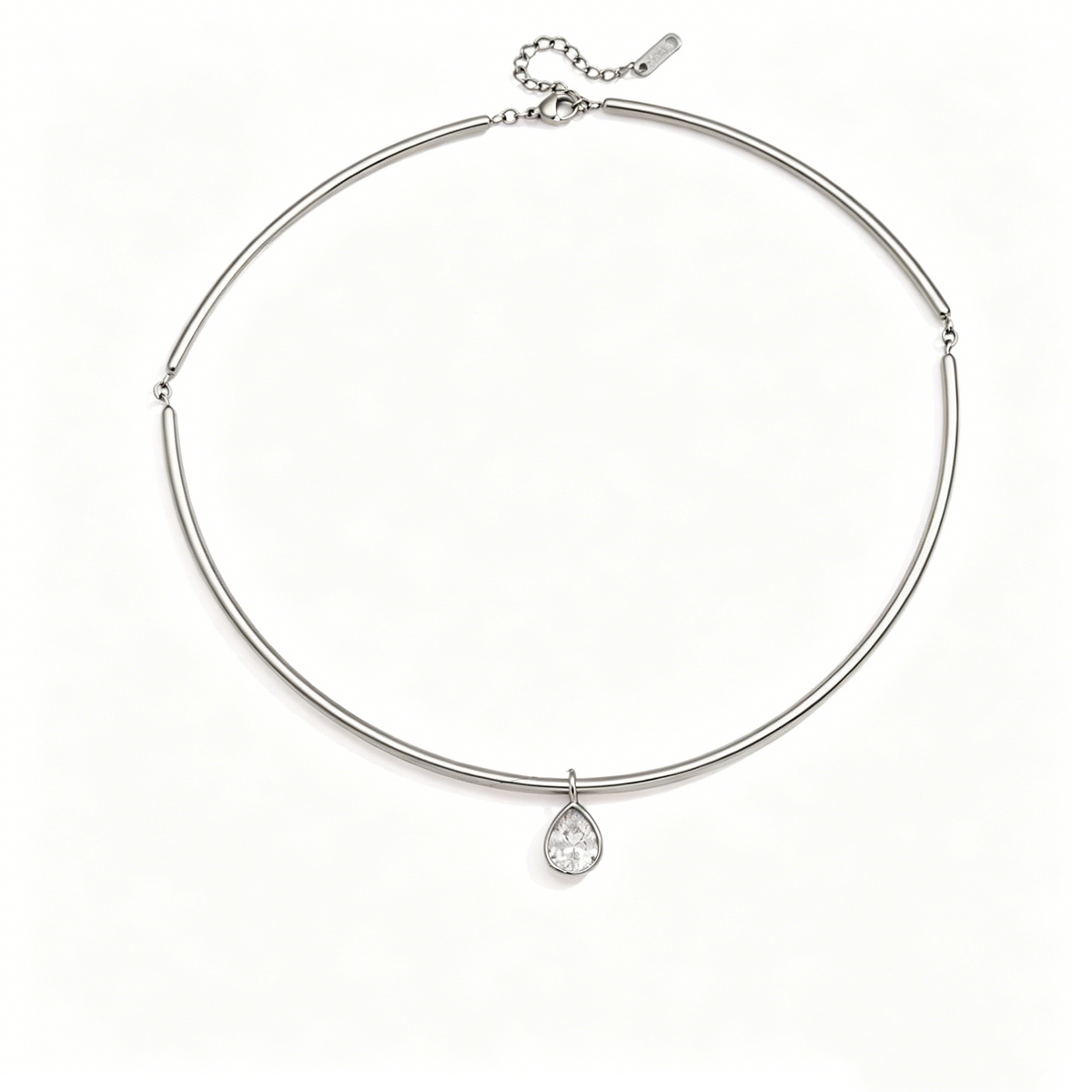 Full Moon Star Diamond Teardrop Necklace