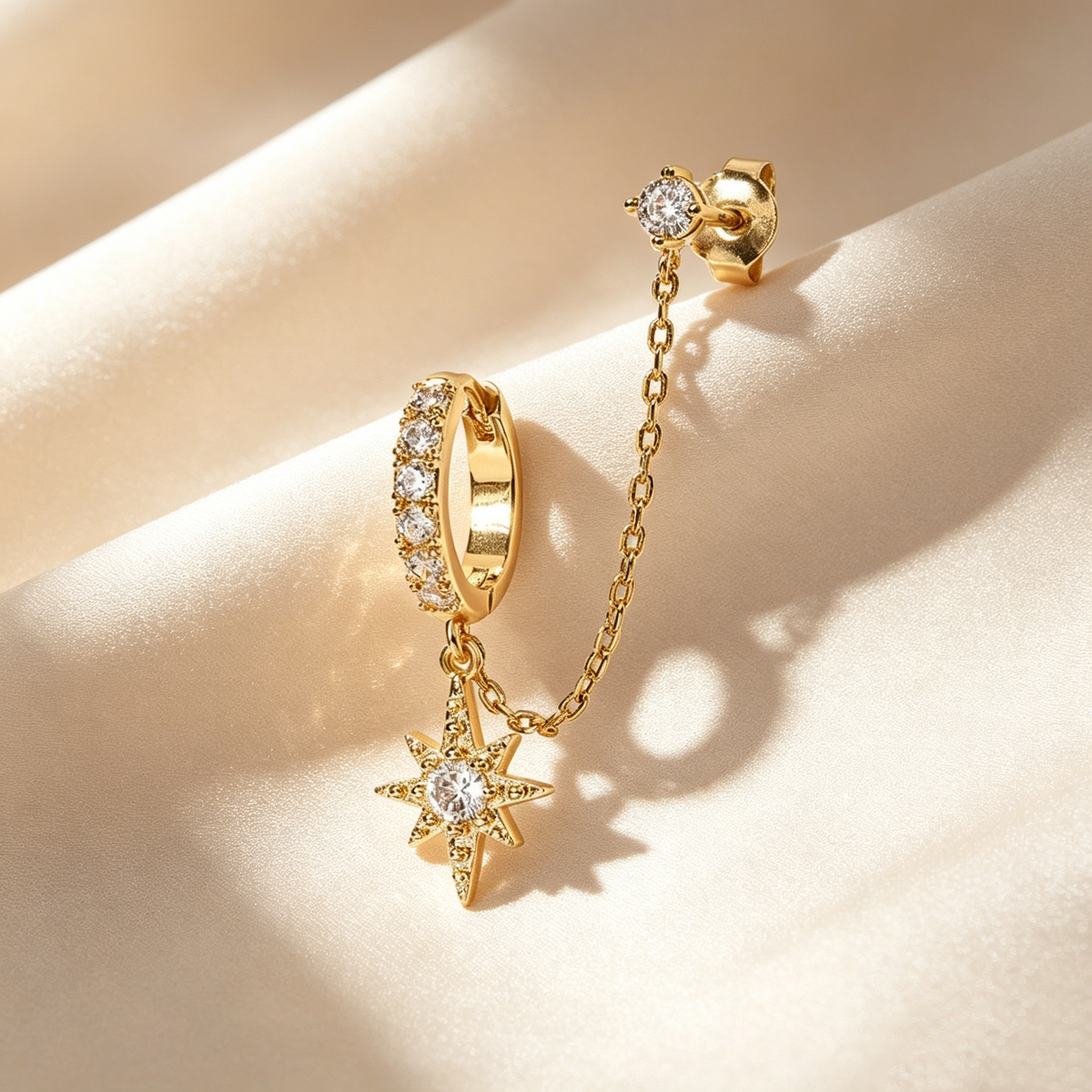 Star Chain Earrings