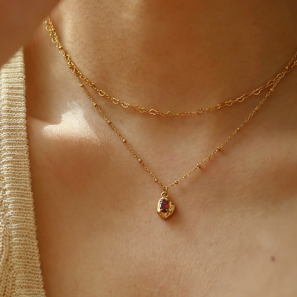 Organic Texture Moissanite Necklace