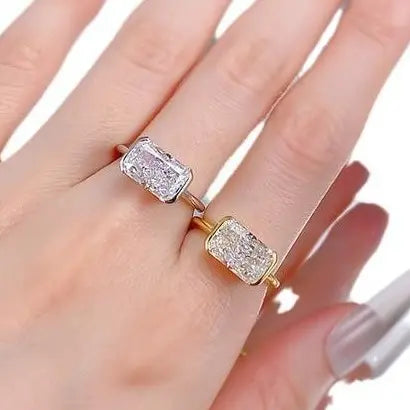 Minimal Emerald Cut Ring