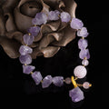 Natural amethyst rough stone bracelet