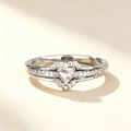 Heart-Cut Diamond Multi-Layer Ring