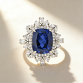 Cushion-Cut Lab-Grown Gemstone Ring