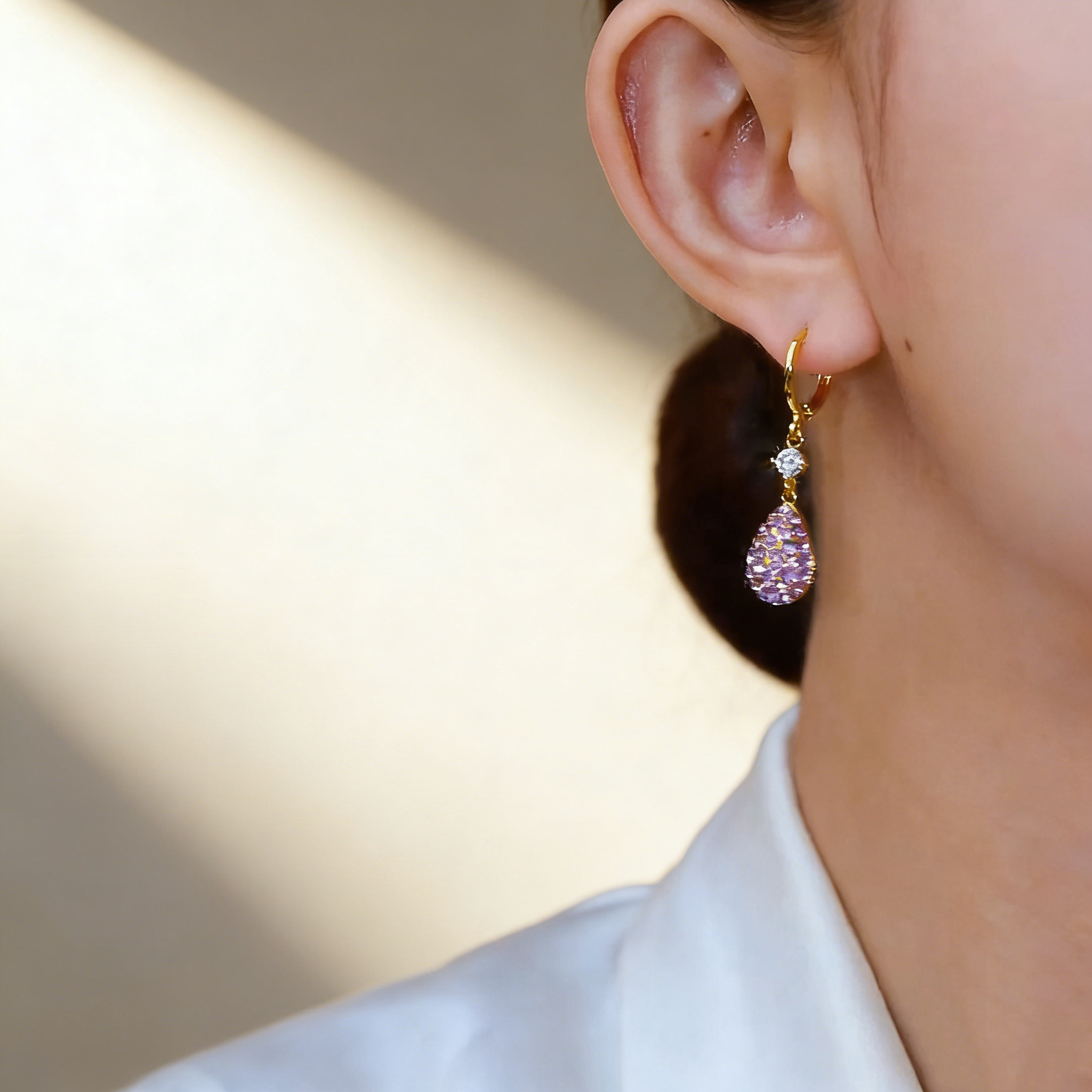 Amethyst Teardrop Earrings