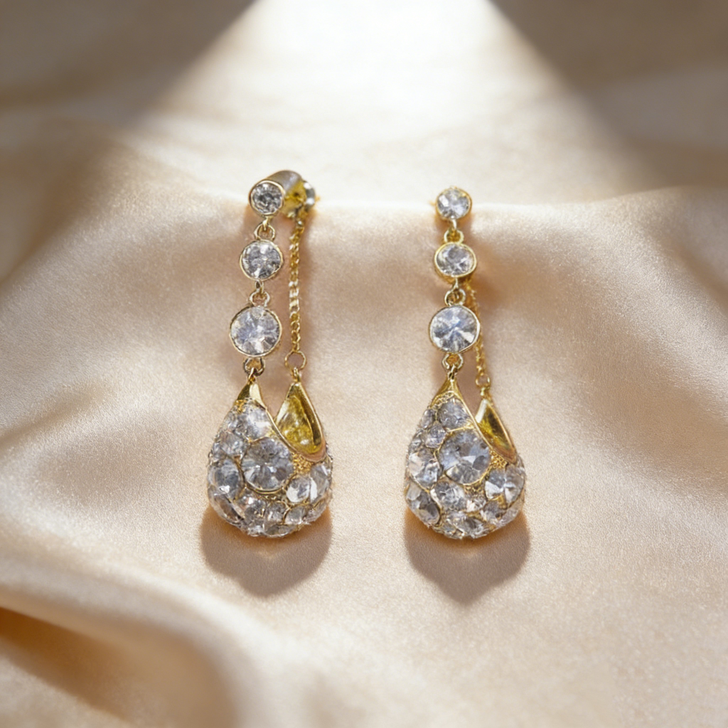 Elegant Tassel Pendant Stud Earrings
