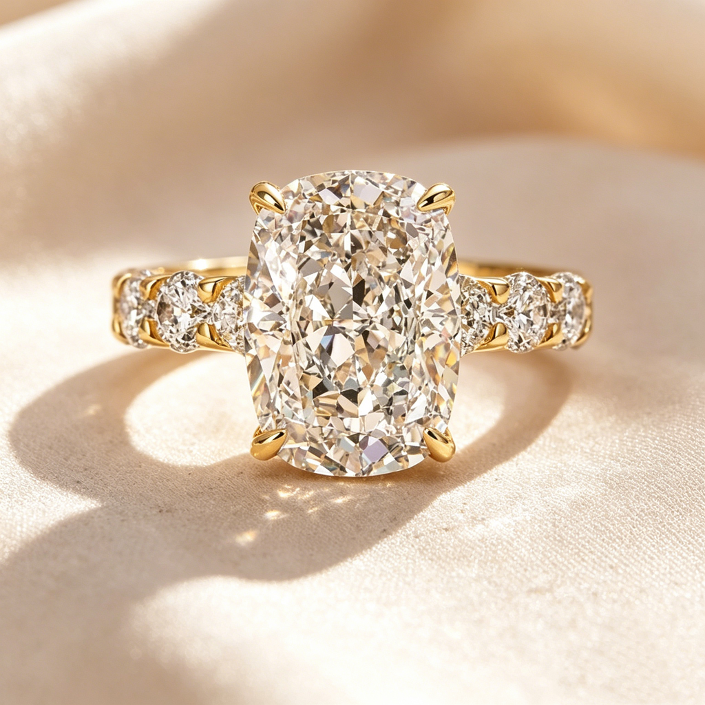 Elegant Ice Cushion Cut Ring