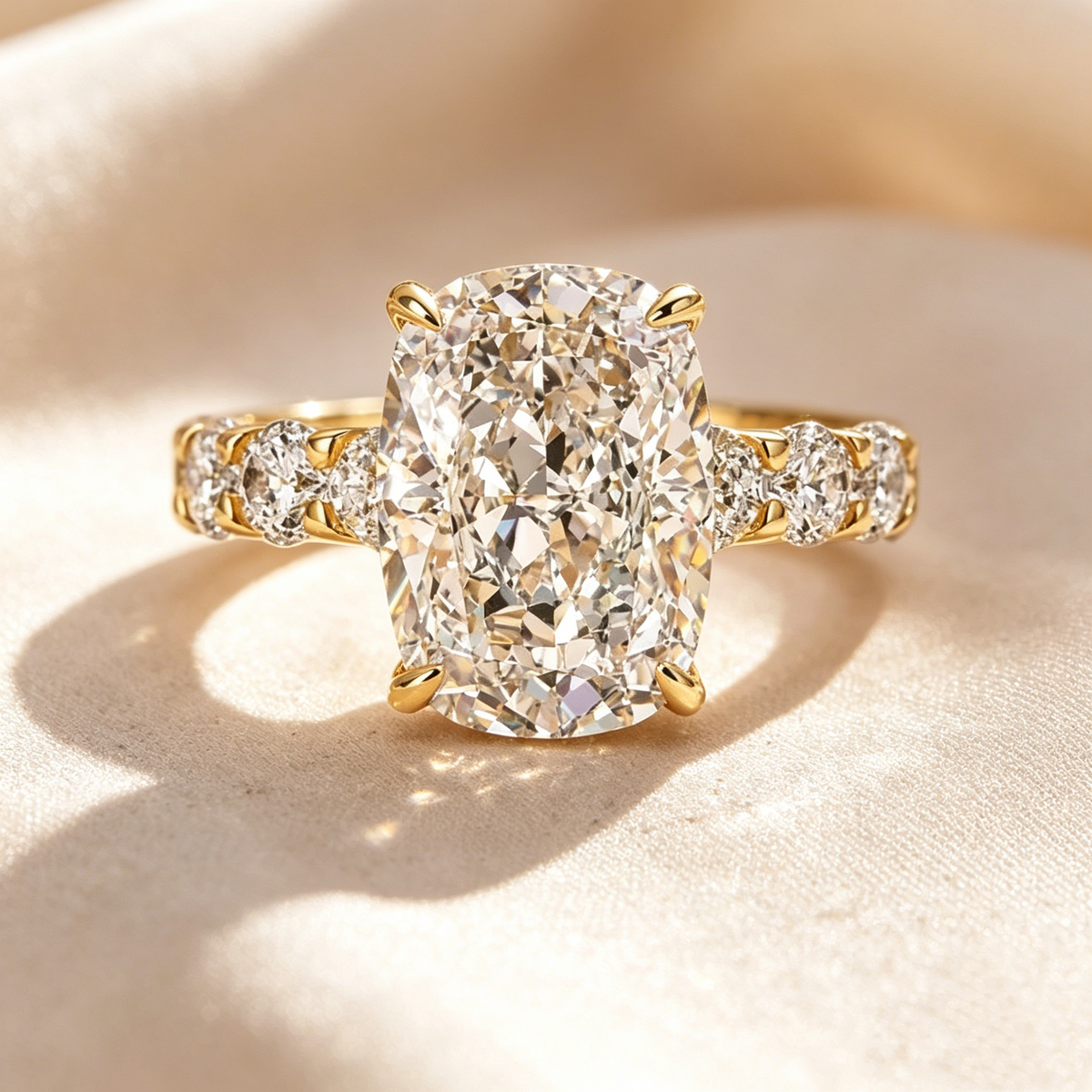 Elegant Ice Cushion Cut Ring