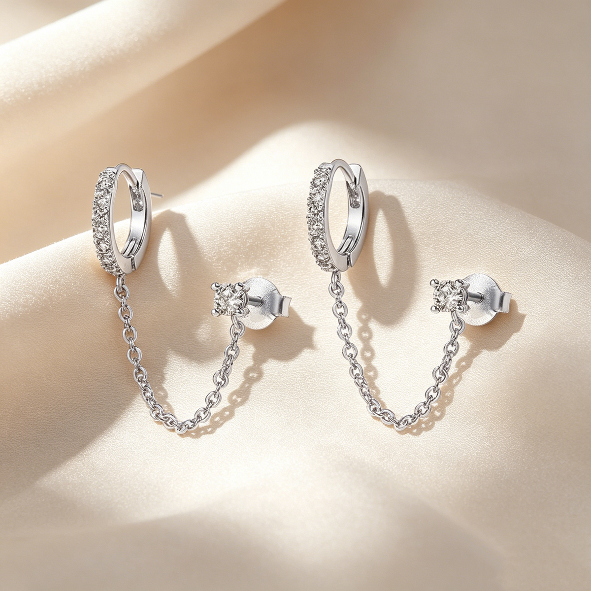 Star Chain Earrings