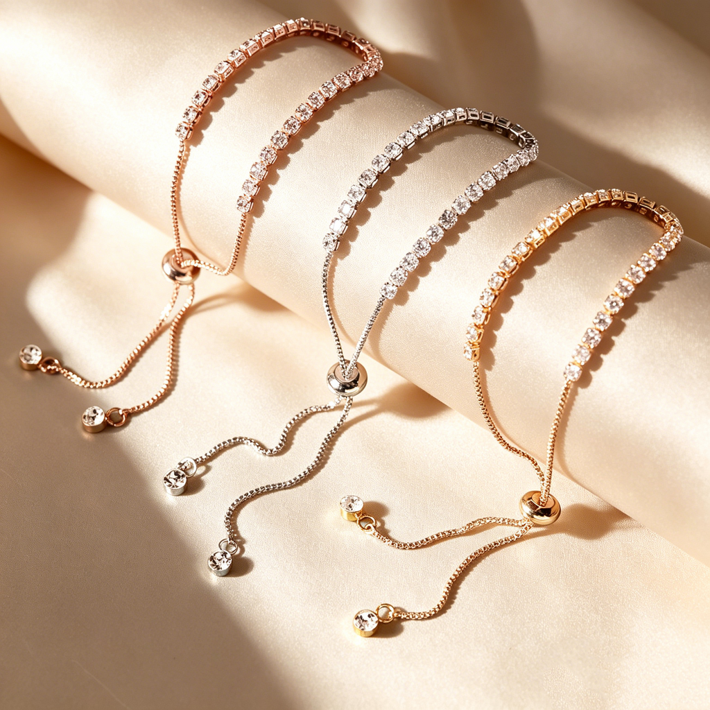 Adjustable Moissanite Tennis Bracelet
