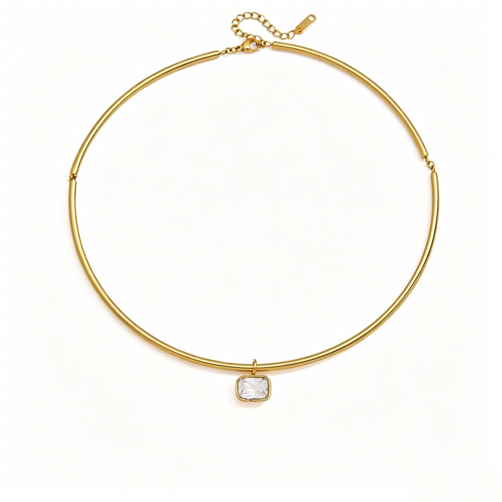 Full Moon Star Diamond Teardrop Necklace