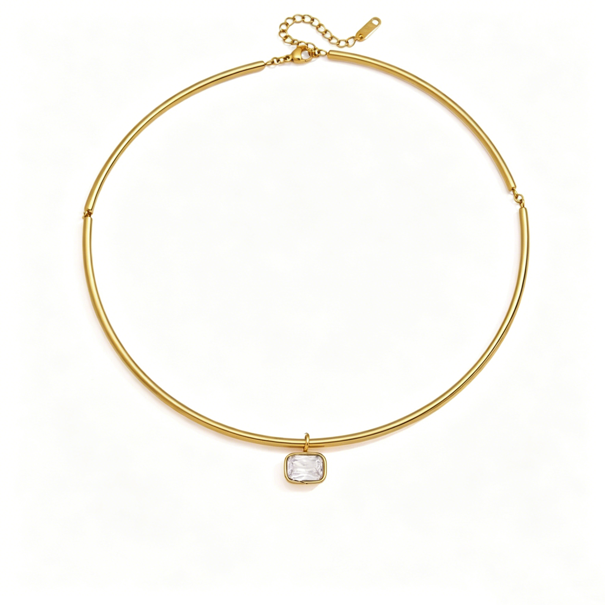 Full Moon Star Diamond Teardrop Necklace