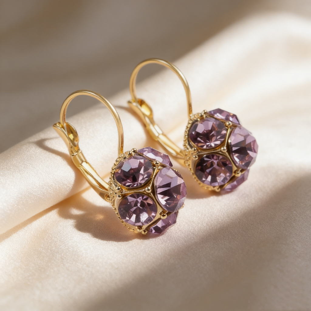 Timeless Amethyst Sphere Earrings
