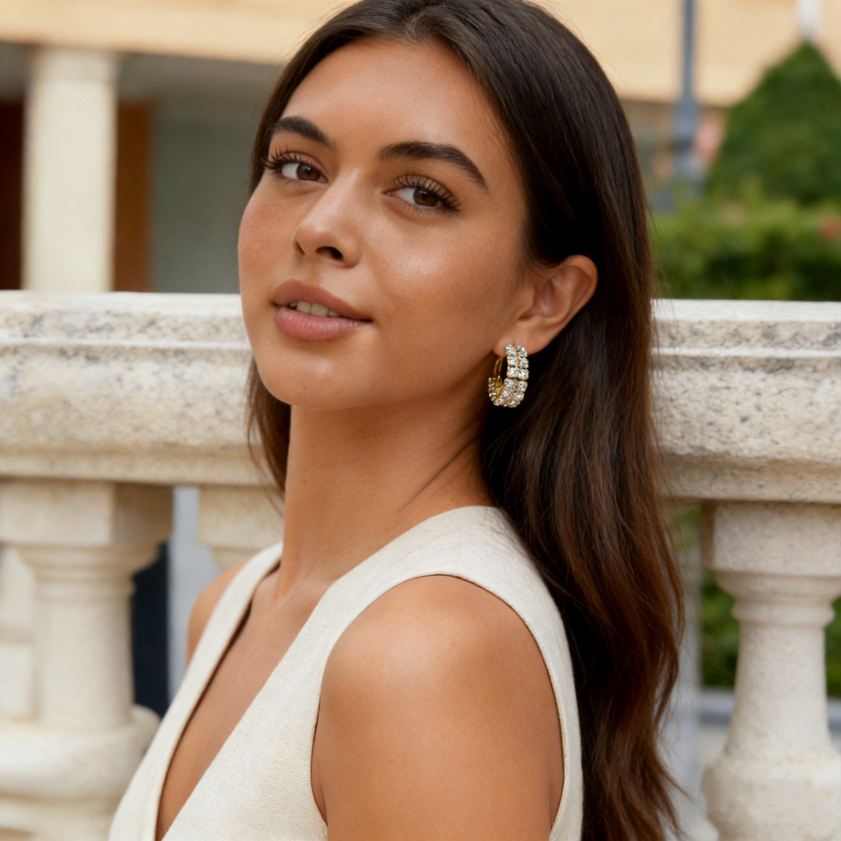 Elegant Stardust C-Hoop Earrings