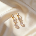 Double Diamond Ball Earrings