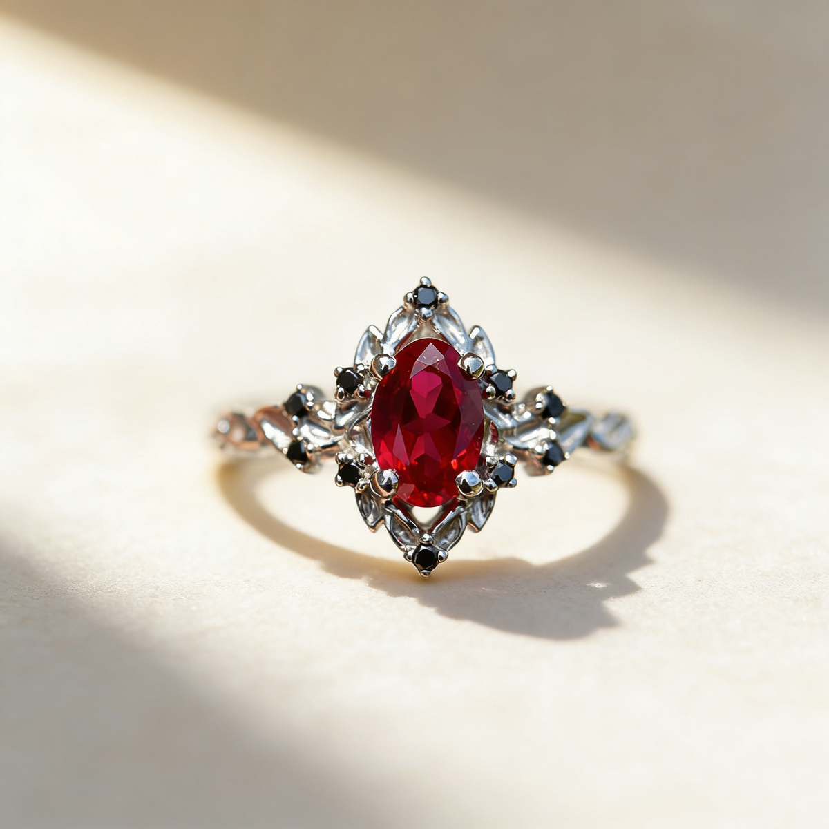 Natural Crystal Crown Ring