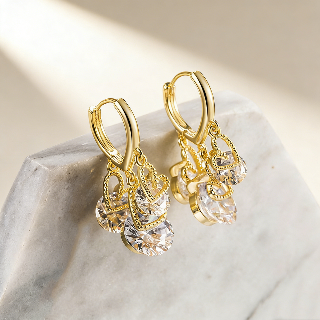 Heart Tassel Earrings