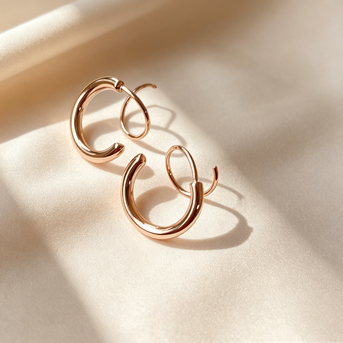 Double Hoop C-Shape Earrings